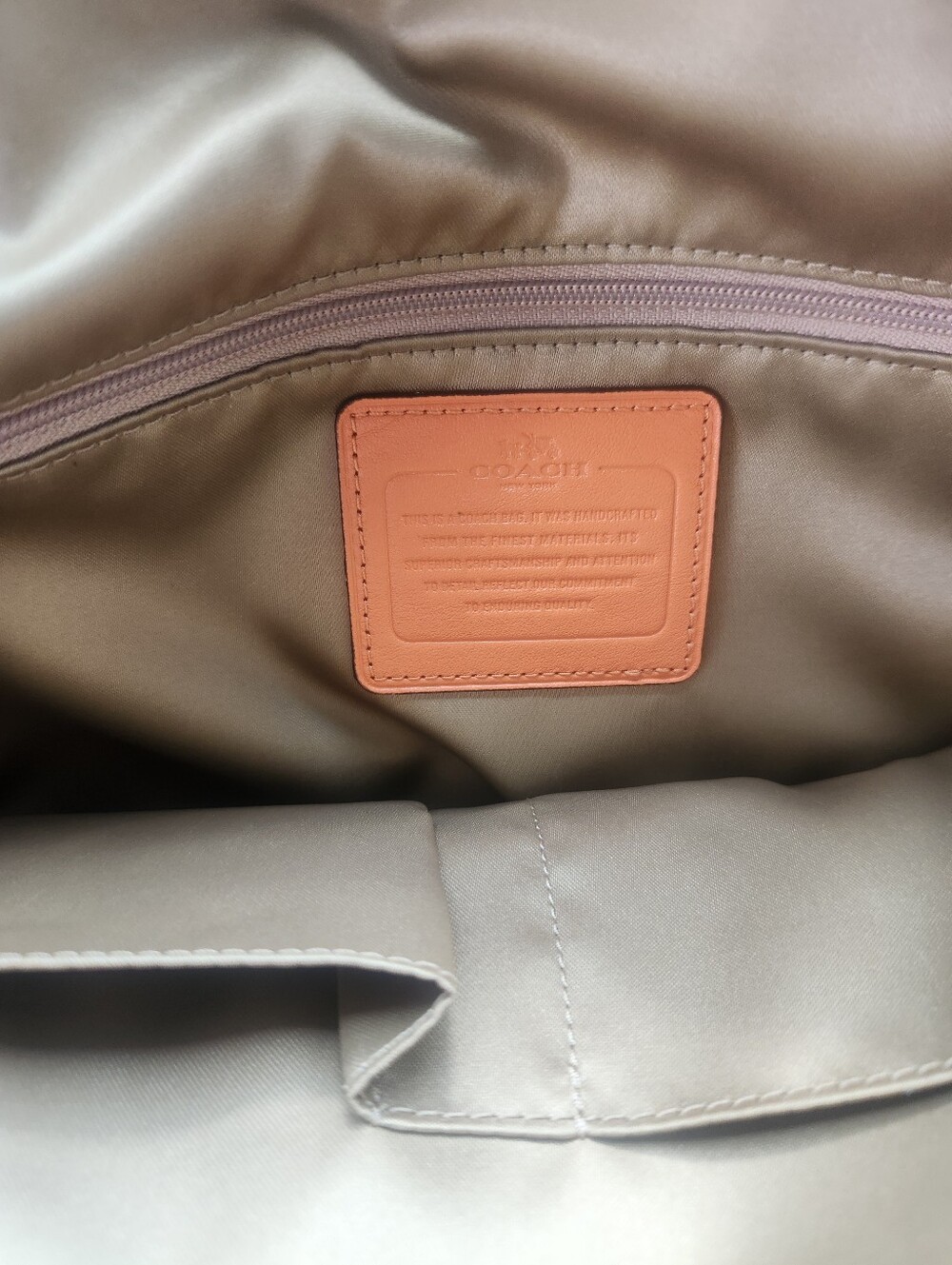 Coach Madison Gathered Leather Lindsey 33371E B4 Orange NWT Rare Paper Serial # - Picture 9 of 16